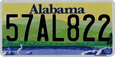 AL license plate 57AL822