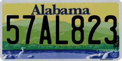 AL license plate 57AL823
