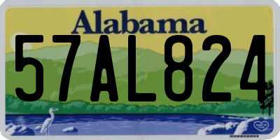 AL license plate 57AL824