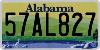 AL license plate 57AL827