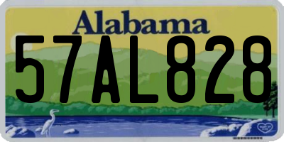 AL license plate 57AL828