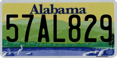 AL license plate 57AL829
