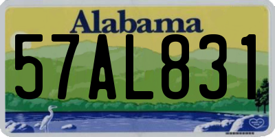 AL license plate 57AL831