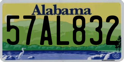 AL license plate 57AL832