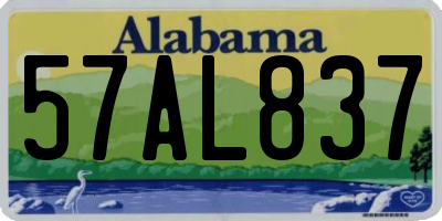 AL license plate 57AL837