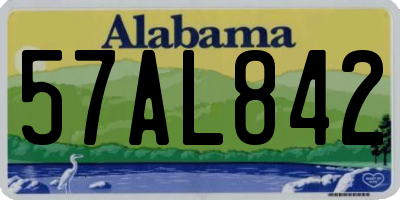 AL license plate 57AL842