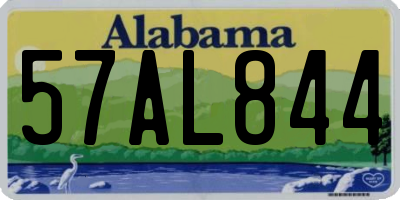 AL license plate 57AL844