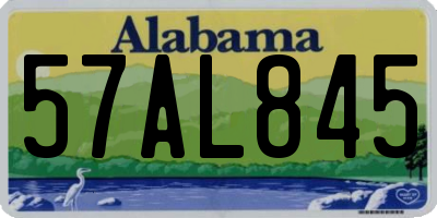 AL license plate 57AL845