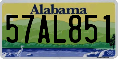 AL license plate 57AL851
