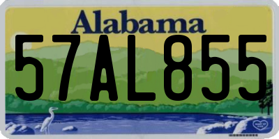 AL license plate 57AL855