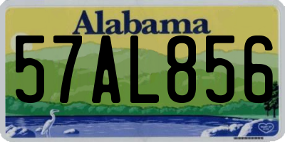 AL license plate 57AL856