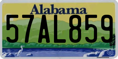 AL license plate 57AL859