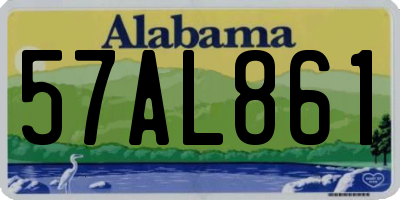 AL license plate 57AL861