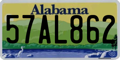 AL license plate 57AL862
