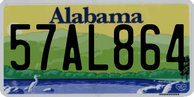 AL license plate 57AL864