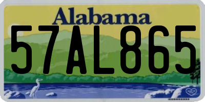 AL license plate 57AL865