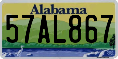 AL license plate 57AL867