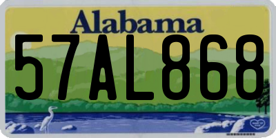 AL license plate 57AL868