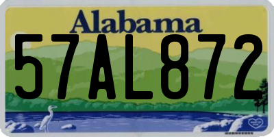 AL license plate 57AL872