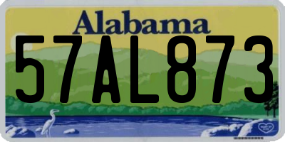 AL license plate 57AL873