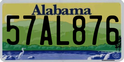 AL license plate 57AL876