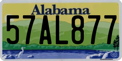 AL license plate 57AL877