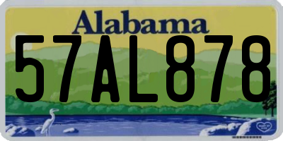 AL license plate 57AL878