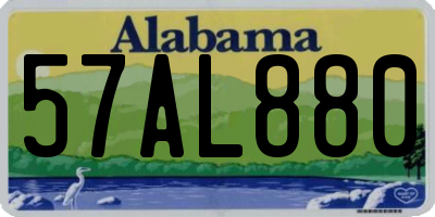 AL license plate 57AL880