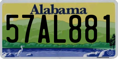 AL license plate 57AL881