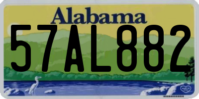 AL license plate 57AL882