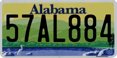 AL license plate 57AL884