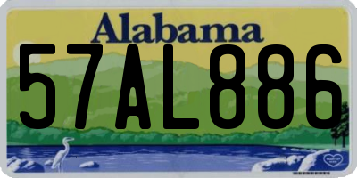 AL license plate 57AL886