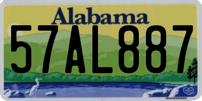AL license plate 57AL887