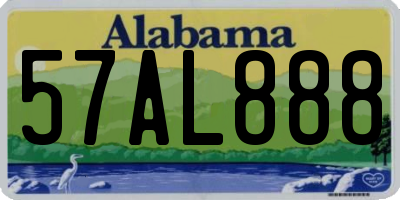 AL license plate 57AL888