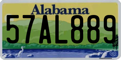 AL license plate 57AL889