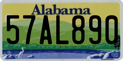AL license plate 57AL890