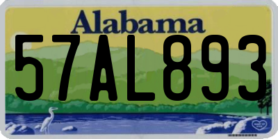 AL license plate 57AL893