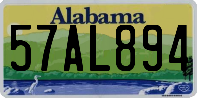 AL license plate 57AL894