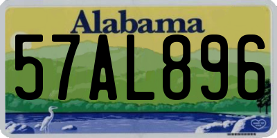 AL license plate 57AL896