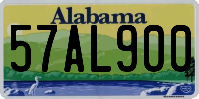 AL license plate 57AL900
