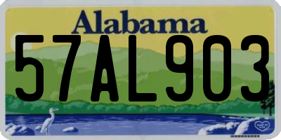 AL license plate 57AL903