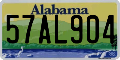 AL license plate 57AL904
