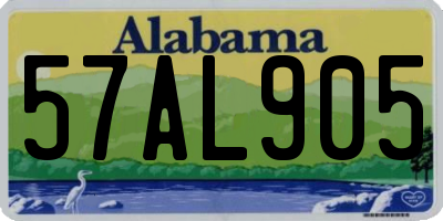 AL license plate 57AL905
