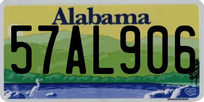 AL license plate 57AL906