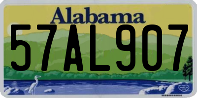AL license plate 57AL907