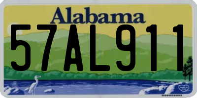 AL license plate 57AL911
