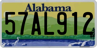 AL license plate 57AL912