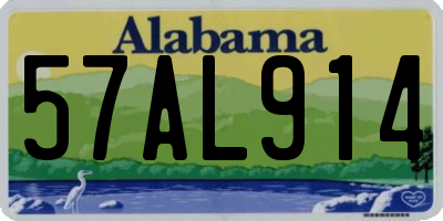 AL license plate 57AL914