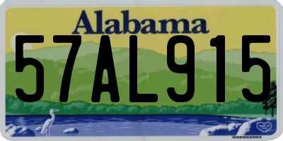 AL license plate 57AL915