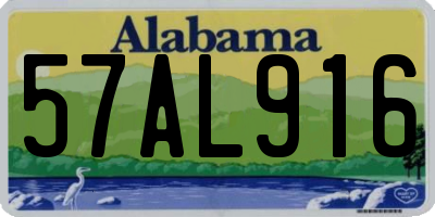 AL license plate 57AL916